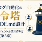 AIブログ自動化の司令塔CLAUDE.md設計｜サブエージェント分業の作り方【第3章】