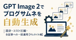 GPT Image 2でブログサムネを自動生成｜設計・コスト圧縮・全記事への一括適用【サムネイル編】