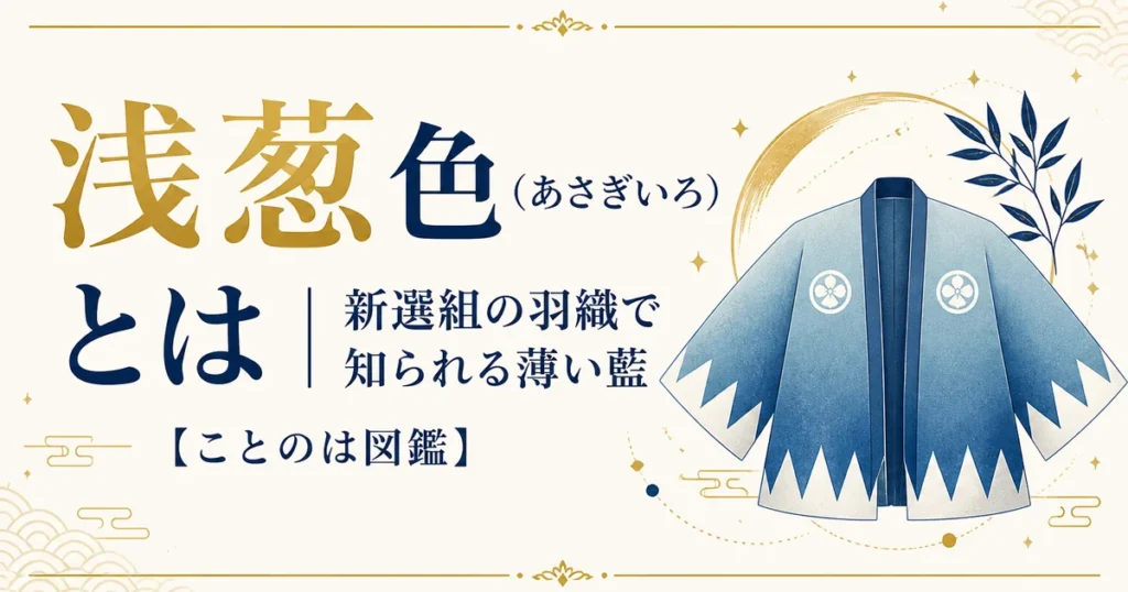 浅葱色（あさぎいろ）とは｜新選組の羽織で知られる薄い藍【ことのは図鑑】