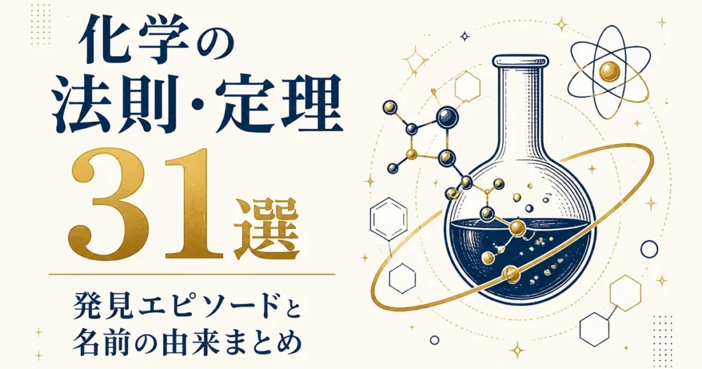化学の法則・定理31選｜発見エピソードと名前の由来まとめ