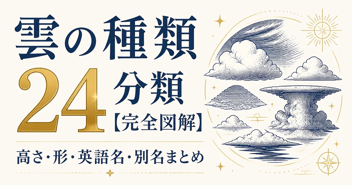 雲の種類 24分類【完全図解】高さ・形・英語名・別名まとめ
