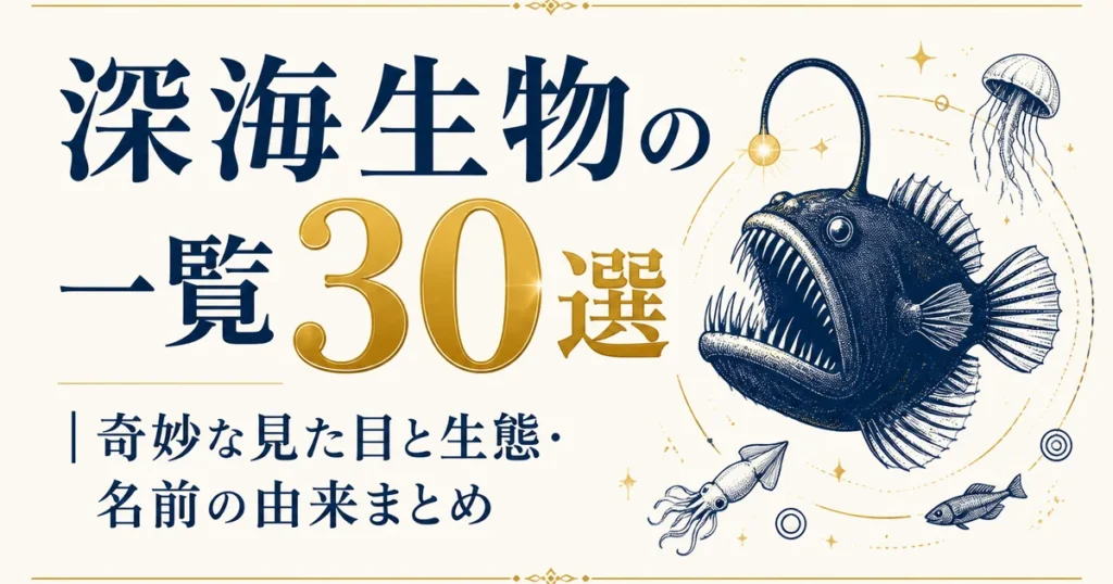 深海生物の一覧30選｜奇妙な見た目と生態・名前の由来まとめ