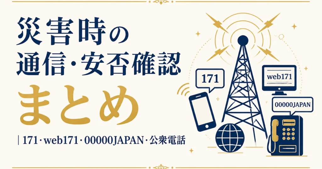 災害時の通信・安否確認まとめ｜171・web171・00000JAPAN・公衆電話