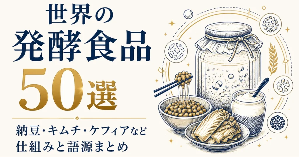 世界の発酵食品50選｜納豆・キムチ・ケフィアなど仕組みと語源まとめ