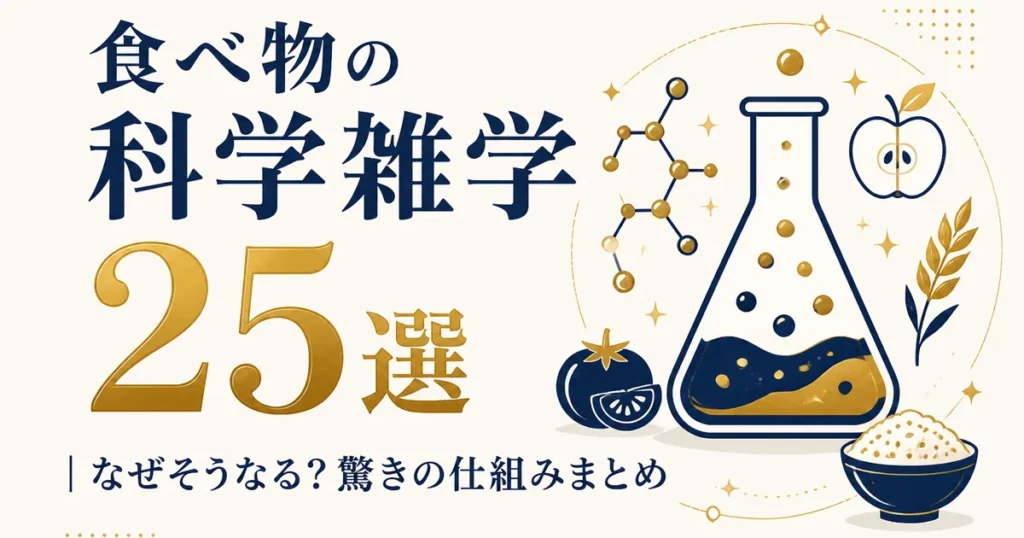 食べ物の科学雑学25選｜なぜそうなる？驚きの仕組みまとめ
