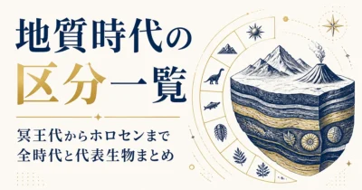 地質時代の区分一覧｜冥王代からホロセンまで全時代と代表生物まとめ