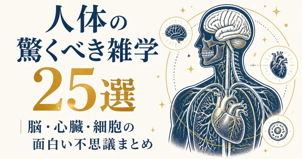人体の驚くべき雑学25選｜脳・心臓・細胞の面白い不思議まとめ