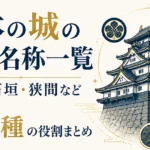 日本の城の部位名称一覧｜天守・石垣・狭間など74種の役割まとめ