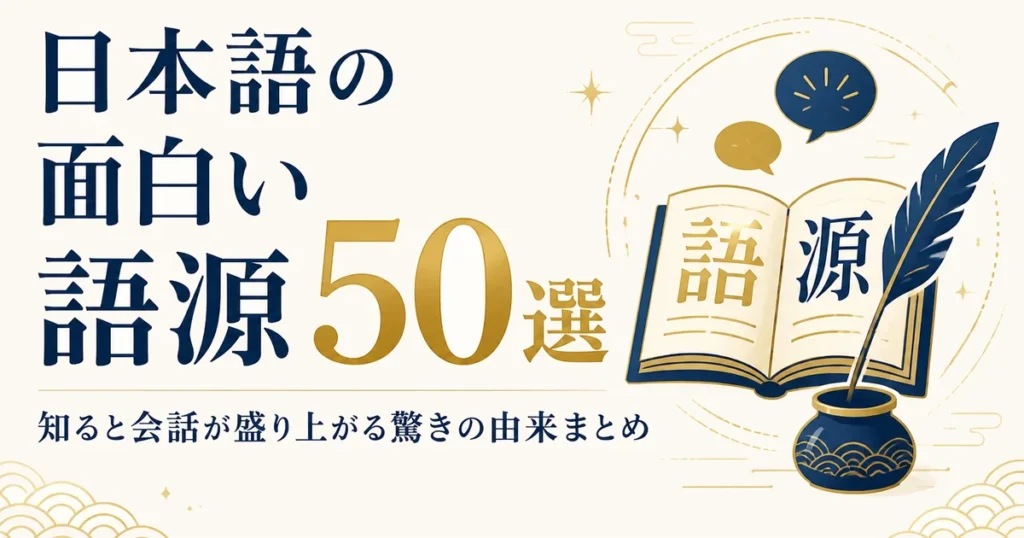 日本語の面白い語源50選｜知ると会話が盛り上がる驚きの由来まとめ
