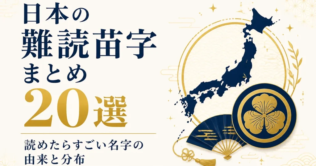 日本の難読苗字まとめ20選｜読めたらすごい名字の由来と分布