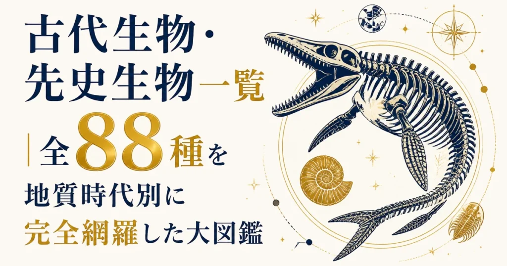 古代生物・先史生物一覧｜全88種を地質時代別に完全網羅した大図鑑