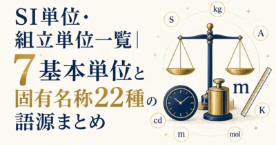 SI単位・組立単位一覧｜7基本単位と固有名称22種の語源まとめ