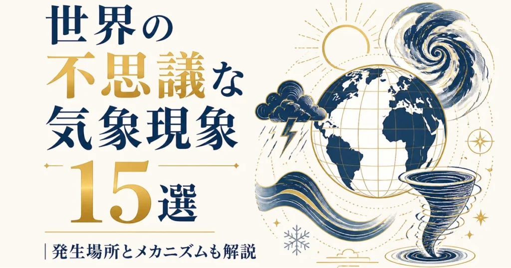 世界の不思議な気象現象15選｜発生場所とメカニズムも解説