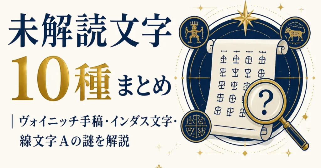 未解読文字10種まとめ｜ヴォイニッチ手稿・インダス文字・線文字Aの謎を解説