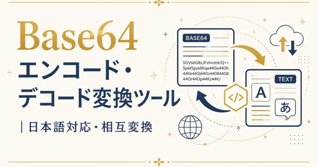 Base64 エンコード・デコード変換ツール｜日本語対応・相互変換