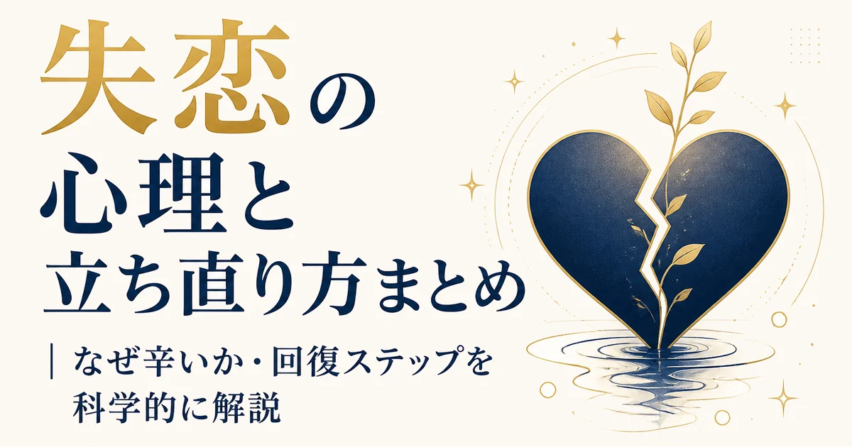 失恋の心理と立ち直り方まとめ|なぜ辛いか・回復ステップを科学的に解説