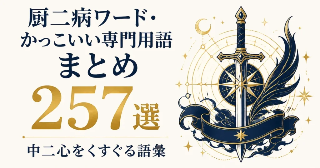 厨二病ワード・かっこいい専門用語まとめ｜中二心をくすぐる語彙257選