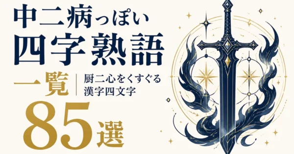 中二病っぽい四字熟語一覧｜厨二心をくすぐる漢字四文字85選