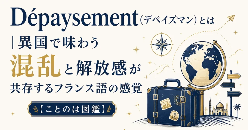 Dépaysement（デペイズマン）とは｜異国で味わう混乱と解放感が共存するフランス語の感覚【ことのは図鑑】