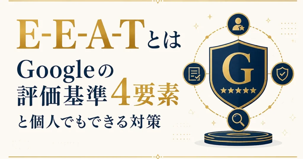 E-E-A-Tとは｜Googleの評価基準4要素と個人でもできる対策