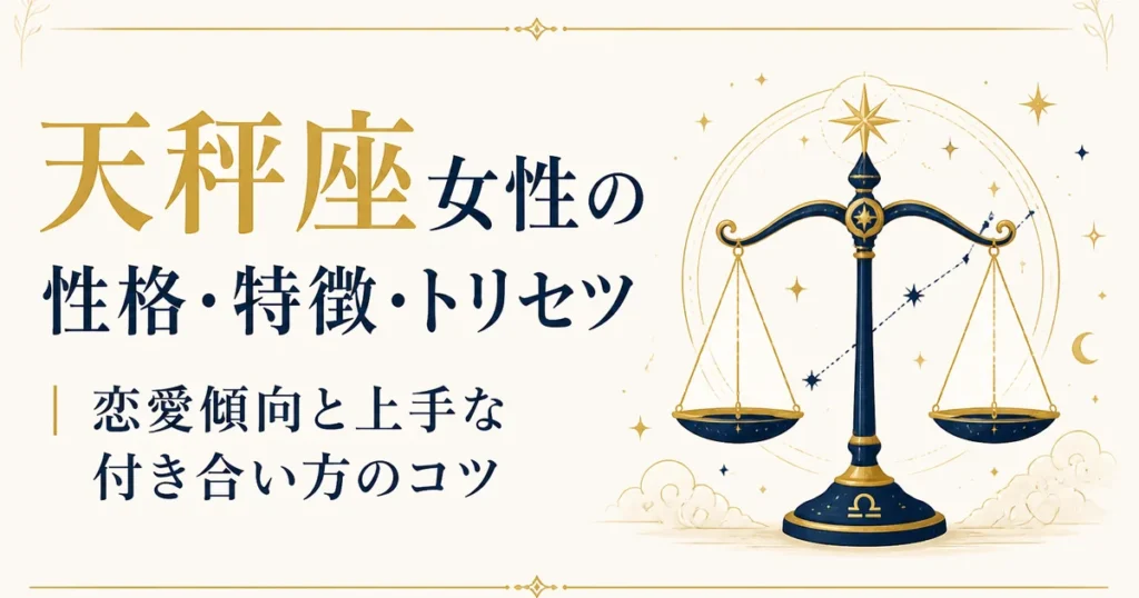天秤座女性の性格・特徴・トリセツ｜恋愛傾向と上手な付き合い方のコツ