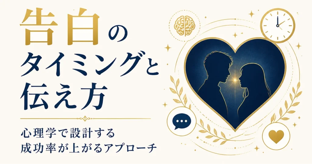 告白のタイミングと伝え方｜心理学で設計する成功率が上がるアプローチ