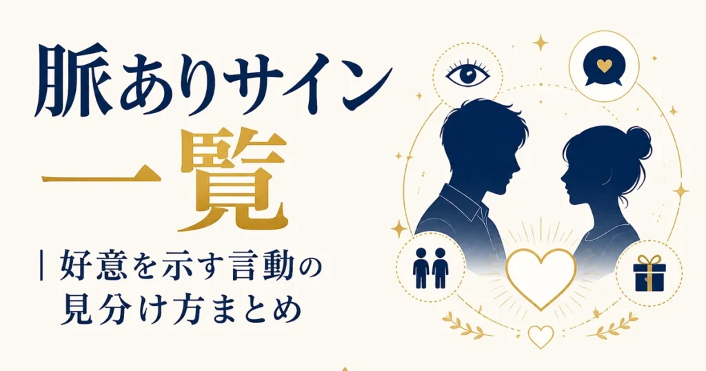 脈ありサイン一覧｜好意を示す言動の見分け方まとめ
