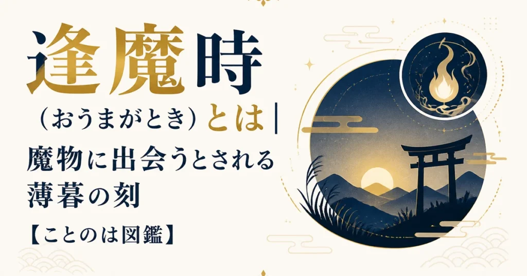 逢魔時（おうまがとき）とは｜魔物に出会うとされる薄暮の刻【ことのは図鑑】