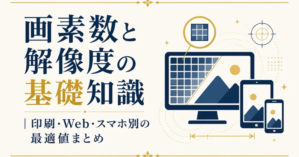 画素数と解像度の基礎知識｜印刷・Web・スマホ別の最適値まとめ