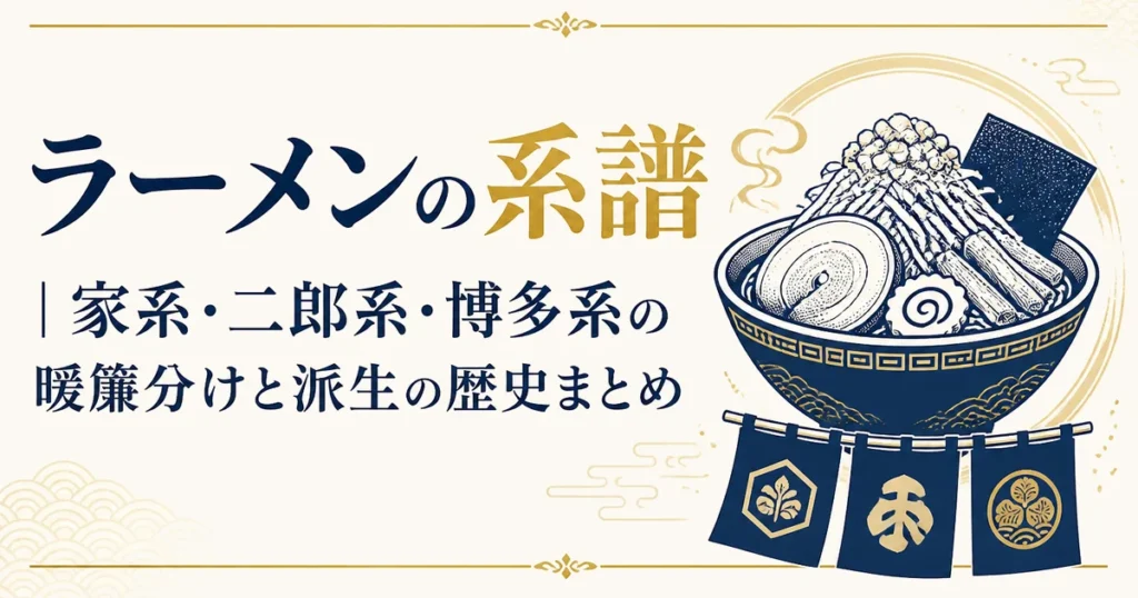 ラーメンの系譜｜家系・二郎系・博多系の暖簾分けと派生の歴史まとめ