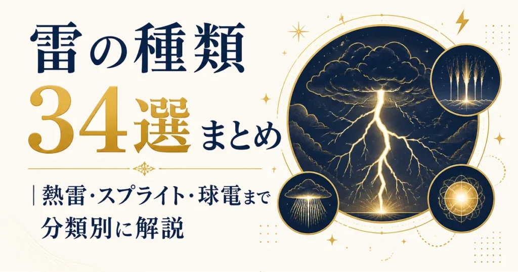 雷の種類34選まとめ｜熱雷・スプライト・球電まで分類別に解説