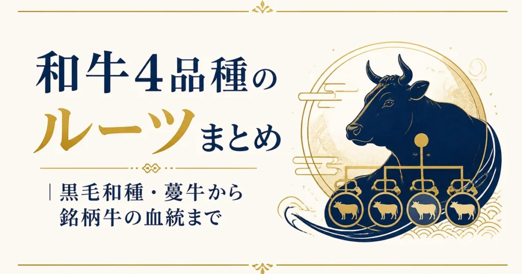 和牛4品種のルーツまとめ｜黒毛和種・蔓牛から銘柄牛の血統まで
