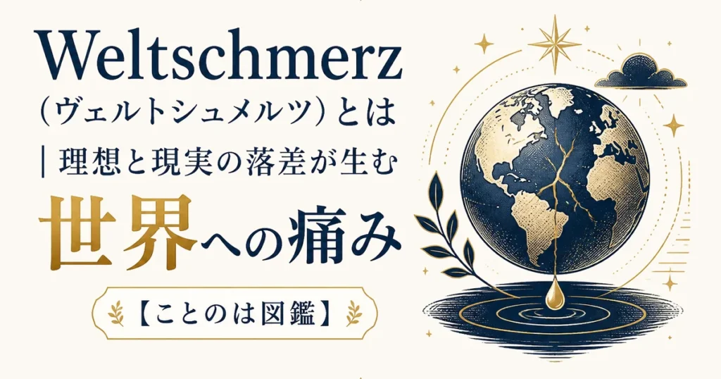Weltschmerz（ヴェルトシュメルツ）とは｜理想と現実の落差が生む世界への痛み【ことのは図鑑】