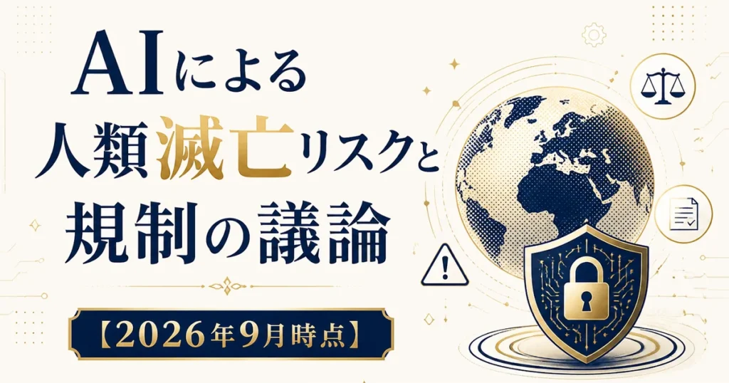 AIによる人類滅亡リスクと規制の議論【2026年9月時点】