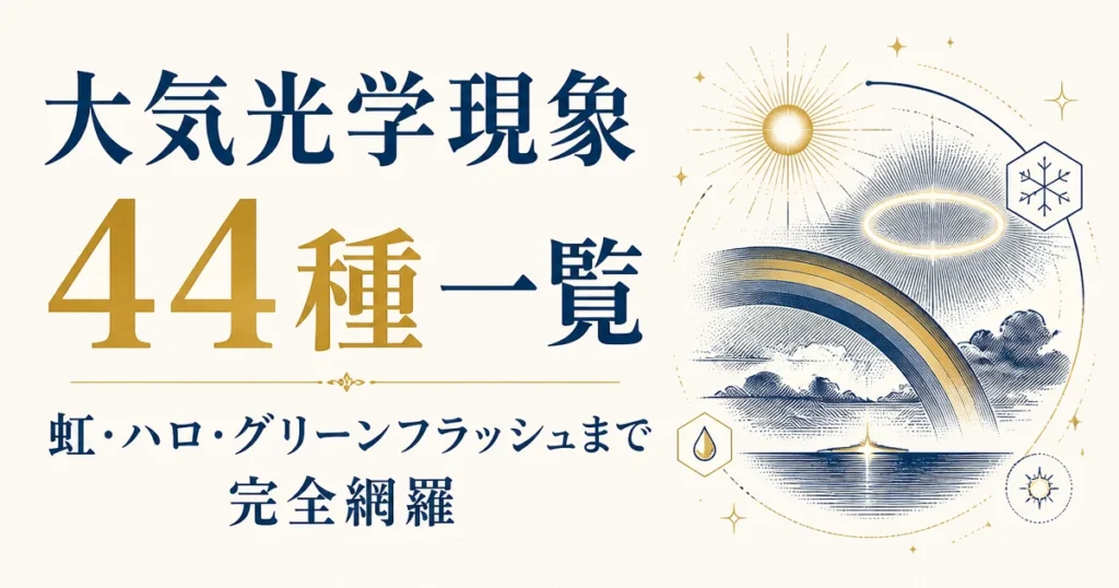 大気光学現象44種一覧｜虹・ハロ・グリーンフラッシュまで完全網羅