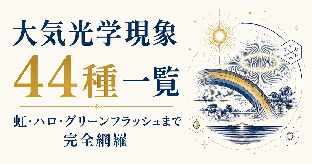大気光学現象44種一覧｜虹・ハロ・グリーンフラッシュまで完全網羅
