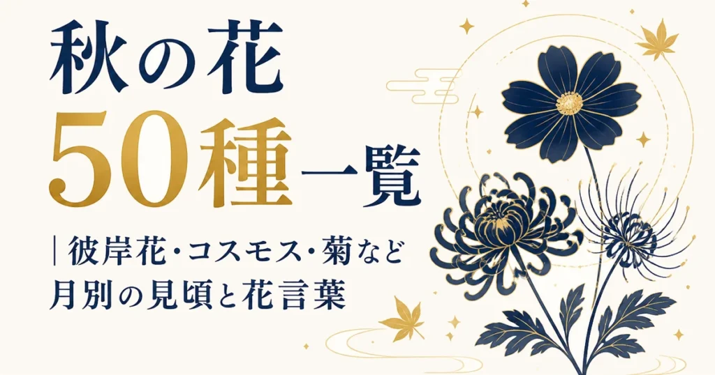 秋の花50種一覧｜彼岸花・コスモス・菊など月別の見頃と花言葉
