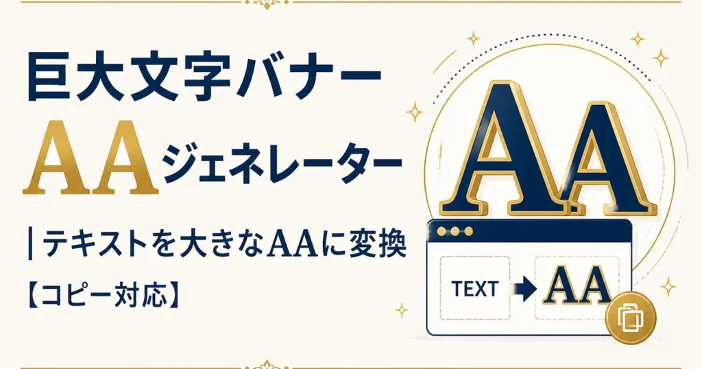 巨大文字バナーAAジェネレーター｜テキストを大きなAAに変換【コピー対応】