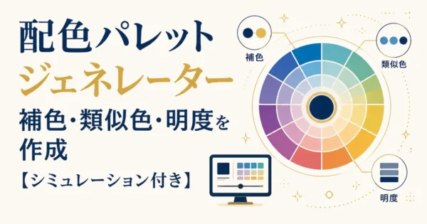 配色パレットジェネレーター｜補色・類似色・明度を作成【シミュレーション付き】