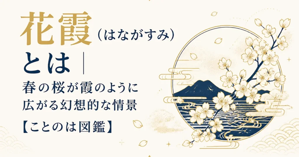 花霞（はながすみ）とは｜春の桜が霞のように広がる幻想的な情景【ことのは図鑑】