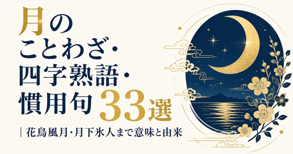 月のことわざ・四字熟語・慣用句33選｜花鳥風月・月下氷人まで意味と由来