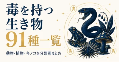 毒を持つ生き物91種一覧｜動物・植物・キノコを分類別まとめ