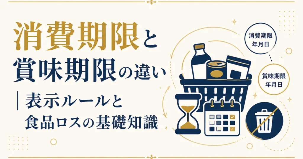 消費期限と賞味期限の違い｜表示ルールと食品ロスの基礎知識