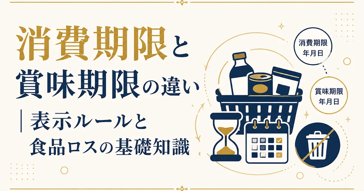 消費期限と賞味期限の違い|表示ルールと食品ロスの基礎知識