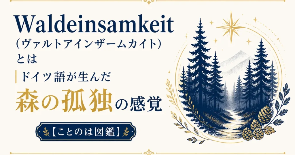 Waldeinsamkeit（ヴァルトアインザームカイト）とは｜ドイツ語が生んだ「森の孤独」の感覚【ことのは図鑑】