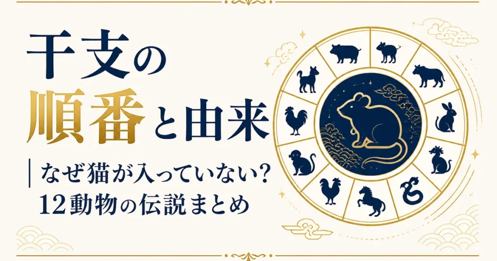 干支の順番と由来｜なぜ猫が入っていない？12動物の伝説まとめ