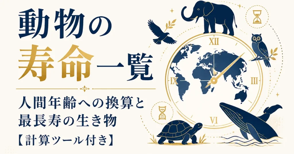 動物の寿命一覧｜人間年齢への換算と最長寿の生き物【計算ツール付き】