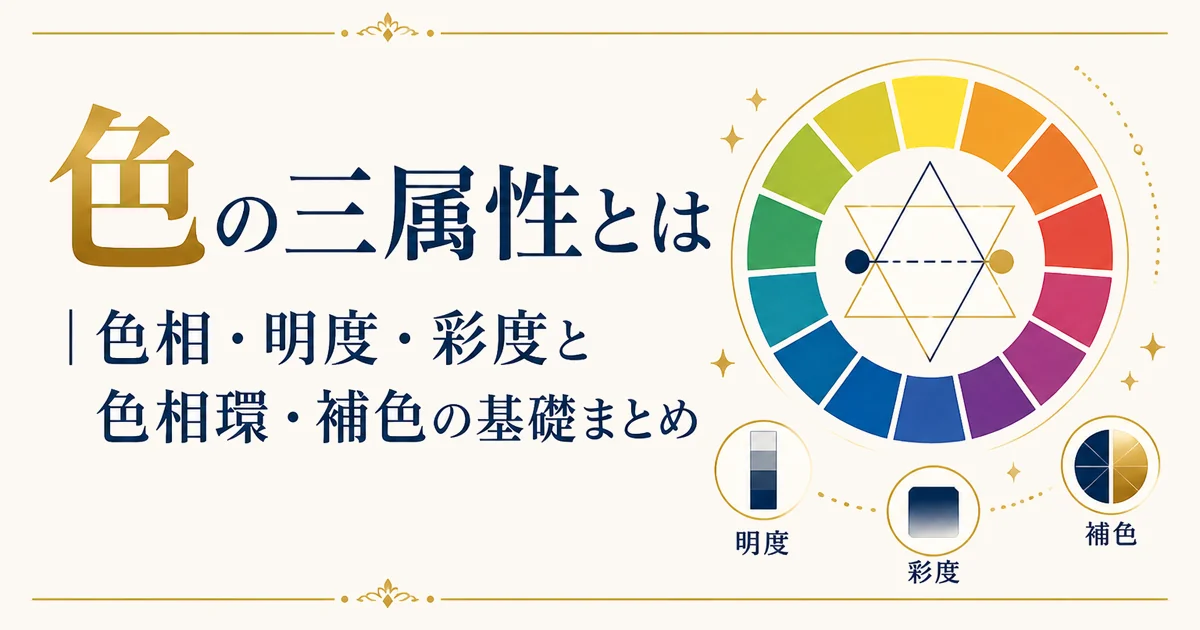 色の三属性とは|色相・明度・彩度と色相環・補色の基礎まとめ