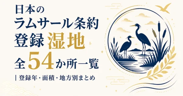 日本のラムサール条約登録湿地全54か所一覧｜登録年・面積・地方別まとめ