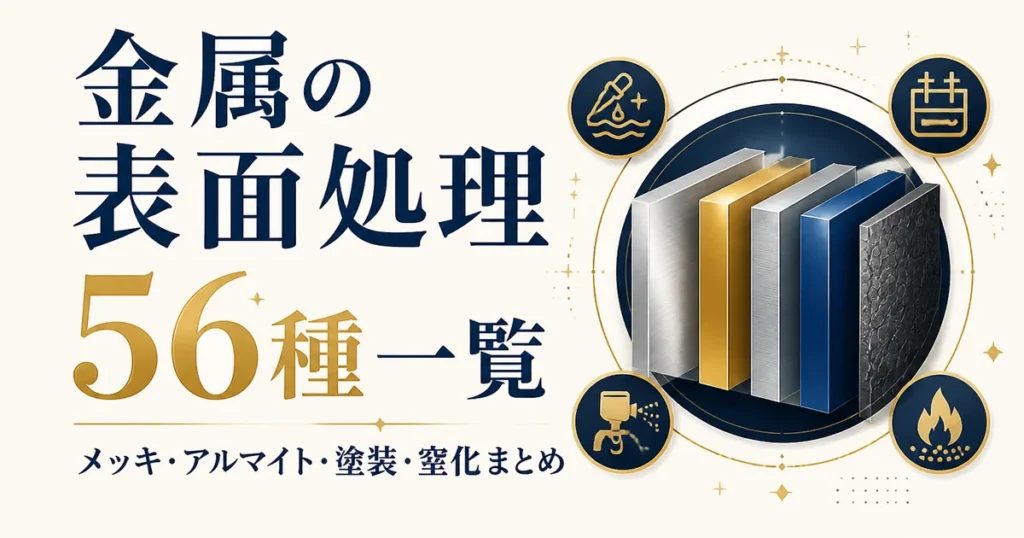 金属の表面処理56種一覧｜メッキ・アルマイト・塗装・窒化まとめ